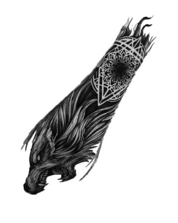 Фенрир волк тату