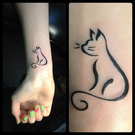 Тату на запястье в виде браслета