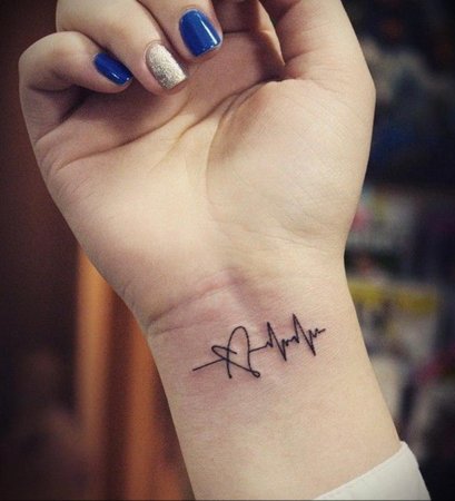 Тату браслет женский на запястье Минимализм