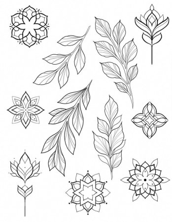 Тату листья