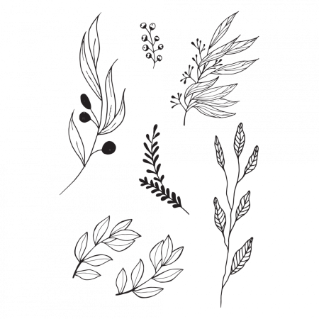 Тату веточка эскиз