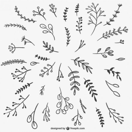 Узор листья тату