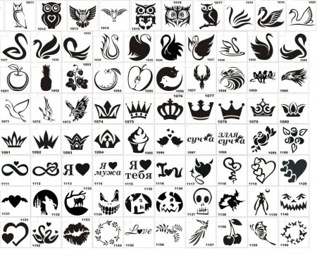 Маленькие рисунки для тату