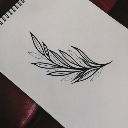 Тату листья