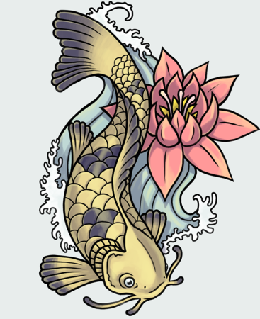 Карп кои эскиз