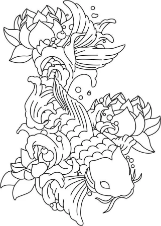 Японский Карп кои арт