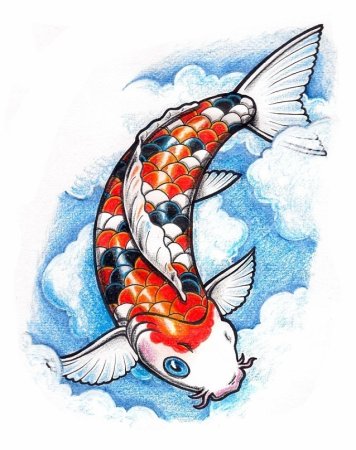 Кой Фиш тату Ориентал