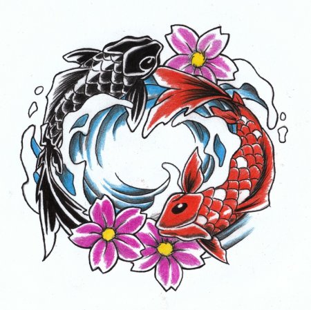 Рыбы Карп кои тату