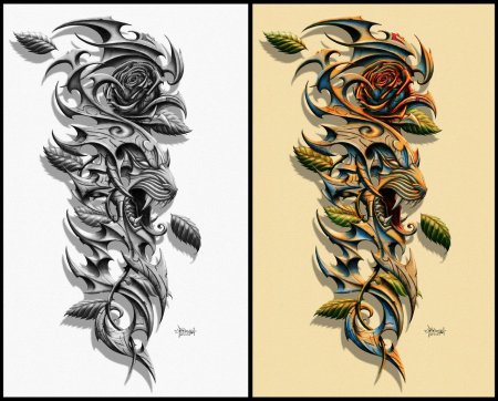 Эскизы тату рукав