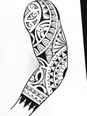 Маори тату полурукав