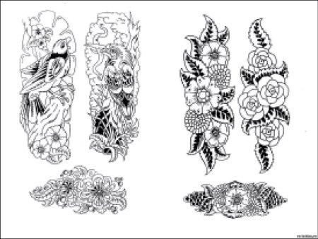 Эскизы тату рукав