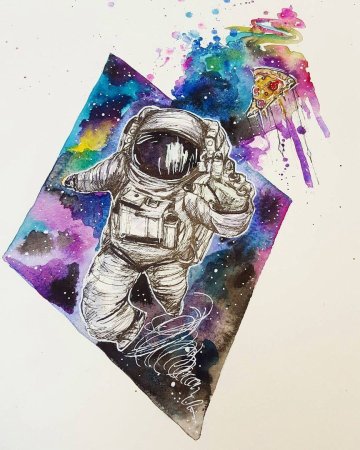 Космонавт эскиз