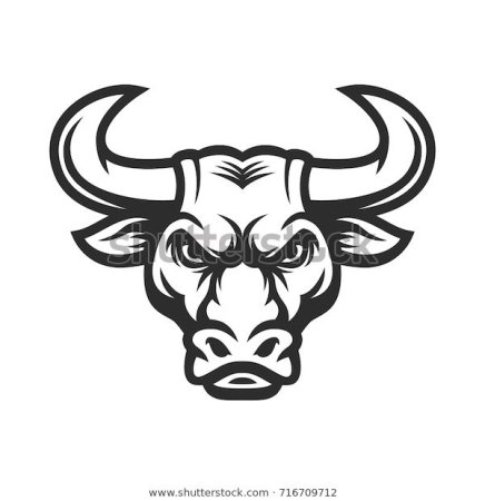 Морда быка в профиль