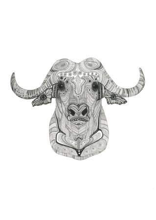 Буйвол тату эскизы