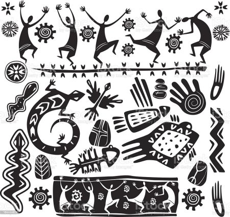 Петроглифы севера вектор