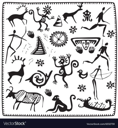Петроглифы Африка вектор