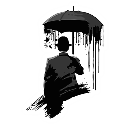 Силуэт одинокого человека