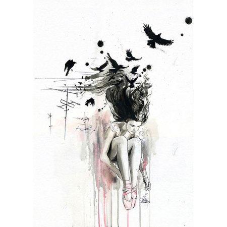 Графические рисунки девушек