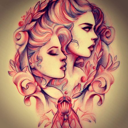 Близнецы рисунок