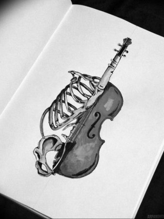 Скрипка тату эскизы