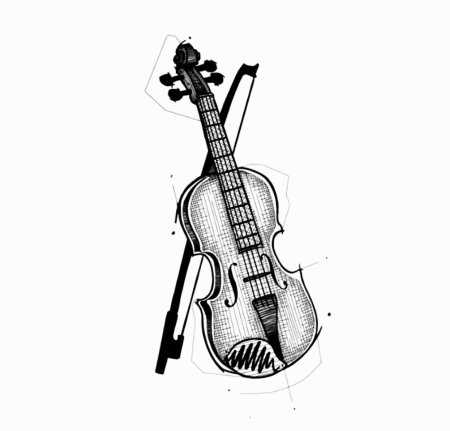 Скрипка тату эскизы