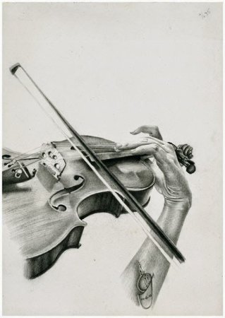 Скрипач набросок