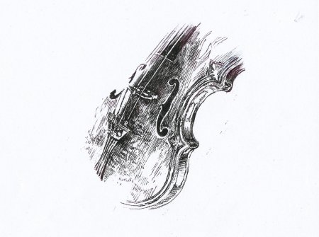 Скрипка набросок