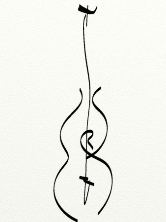 Тату скрипка Минимализм