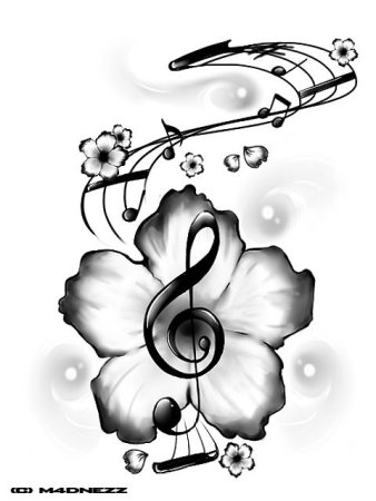 Музыкальные тату эскизы