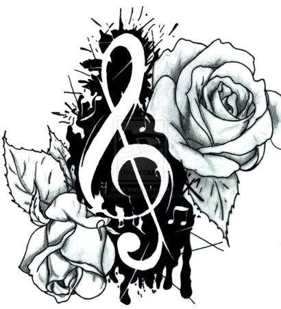 Скрипичный ключ эскиз