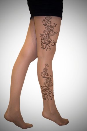 Колготки с татуировкой