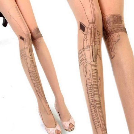 Капроновые колготки с бабочками