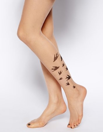 Узорчатый капроновые колготки