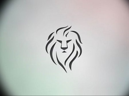 Тату Лев простой