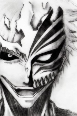 Маска Ичиго Куросаки тату