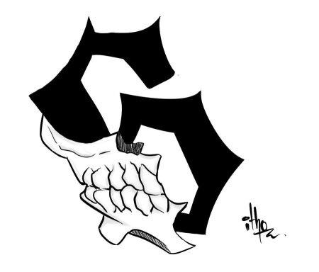 Ичиго Куросаки арт чб