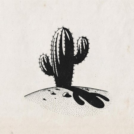 Кактус эскиз Минимализм