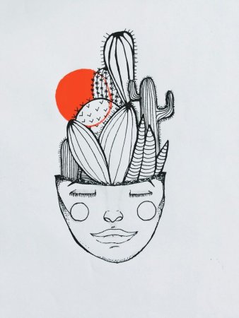 Эскизы татуировок Кактус