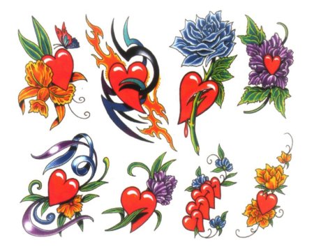 Простые цветные Татуировки