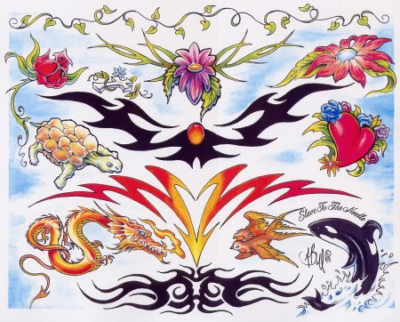 Тату рисунки цветные