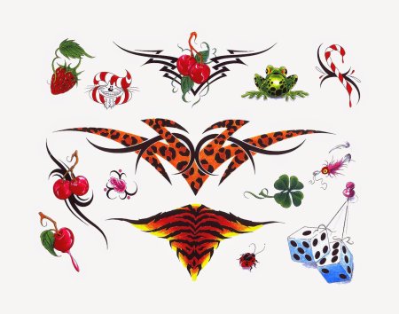 Тату эскизы маленькие цветные