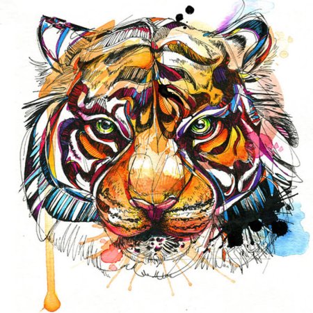 Стилизованные тигры