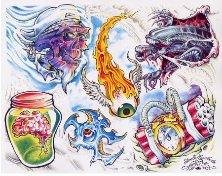 Эскизы тату для мужчин цветные