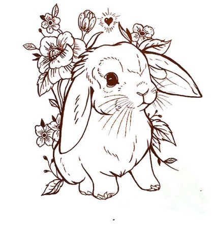 Рисунок кролика для срисовки