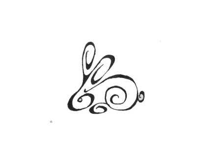 Зайчик одной линией