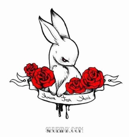 Эскизы татуировок кролик