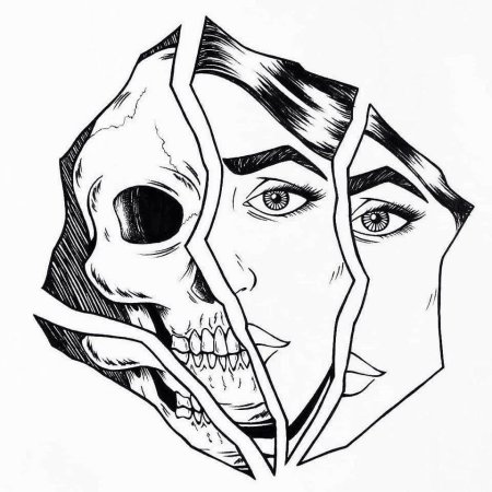 Двуличие эскиз тату