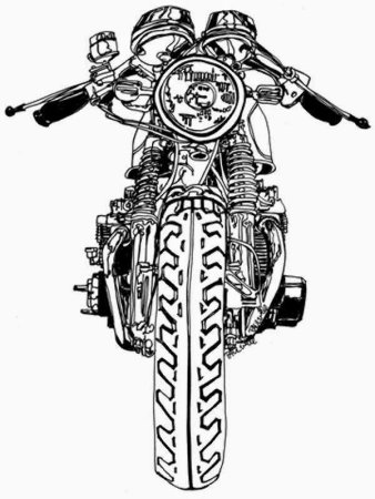 Татуировка мотоцикл эскиз