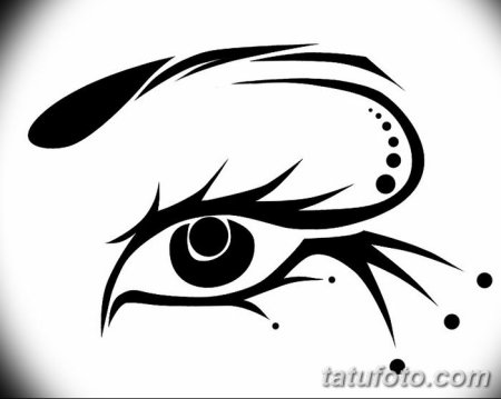 Тату глаз чб