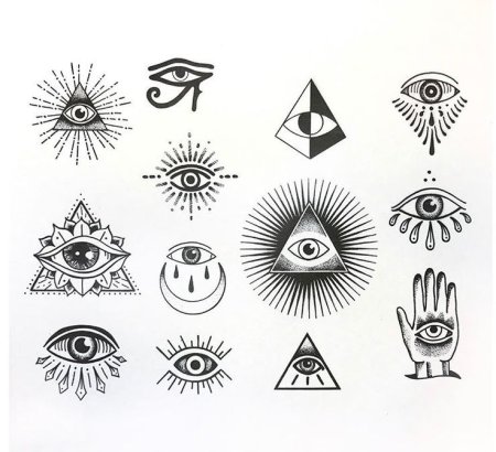 Тату глаз Минимализм